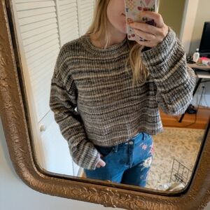 Garage Multicolor Knit Crew Neck Sweater